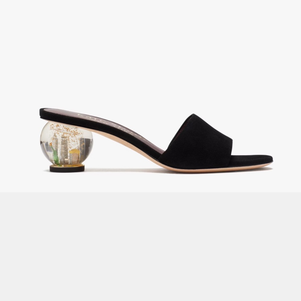 Kate Spade Black “ Polished” Heels with NYC city scene! New in box!